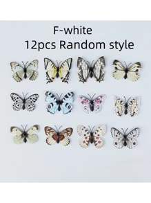 12 miếng dán tường hình bướm 3D kích thước 6cm, trang trí bánh, đồ thủ công hình bướm, trang trí tủ lạnh, phong cách ngẫu nhiên, miếng dán, đề can dán tường, đề can vinyl trang trí nhà cửa, vật dụng trang trí mùa xuân làm mới ngôi nhà của bạn, nhãn dán trang trí Rama - Nhiều màu - Xem 10