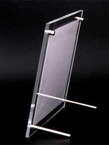 Acrylic Photo Frame Easel Stand For Displaying Pictures, Certificates, Diplomas, Licenses And Awards - Clear - View 3
