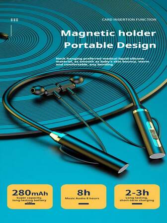 運動無線藍牙耳機，立體聲音效，掛繩設計，入耳式風格