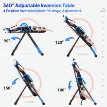 Gravity Heavy Duty Inversion Machine Back Pain Relief Inversion Table With Adjustable Protective Belt Stretcher Machine - Black - View 4