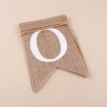 ONE一歲生日派對裝飾織物三角旗掛，長度3m/9.8ft，3入組 - 白色 - 查看 7