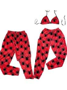 Conjunto de pareja de pijama de mujer araña - Multicolor - Ver 2