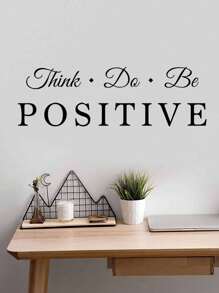 1set Black Minimalist Inspirational English Wall Stickers For Living Room, Bedroom, And Study Room Decoration,Stickers,Wall Decal, Vinyl Decal For Home Decorations,Spring Decoration Items Refresh Your Home,Rama Decoration Stickers Gifts Birthday Graduation