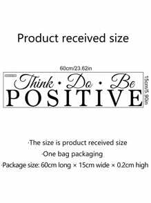 1set Black Minimalist Inspirational English Wall Stickers For Living Room, Bedroom, And Study Room Decoration,Stickers,Wall Decal, Vinyl Decal For Home Decorations,Spring Decoration Items Refresh Your Home,Rama Decoration Stickers Gifts Birthday Graduation