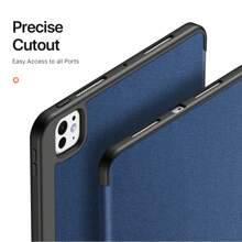 DUX DUCIS 1pc DUCIS Trifold Tablet Case Compatible With Galaxy Tab, IPad, XM Pad, Redmi Pad, Tab, Pixel Tablet, Nokia T21, OnePlus Pad/OPPO Pad 2, Realme Pad, Realme Pad 2 11.5, With Stylus Pen Holder & Auto Sleep Wake, Dirt-Resistant Shockproof, Anti-Fingerprint, Magnetic Closure, Anti-Scratch, Trifold Stand