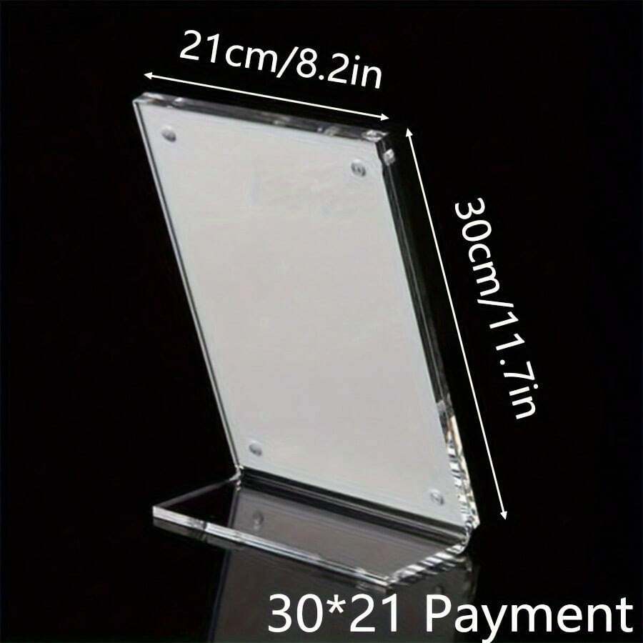 1pc Acrylic LShaped DoubleSided Meeting Menu Card Table Sign