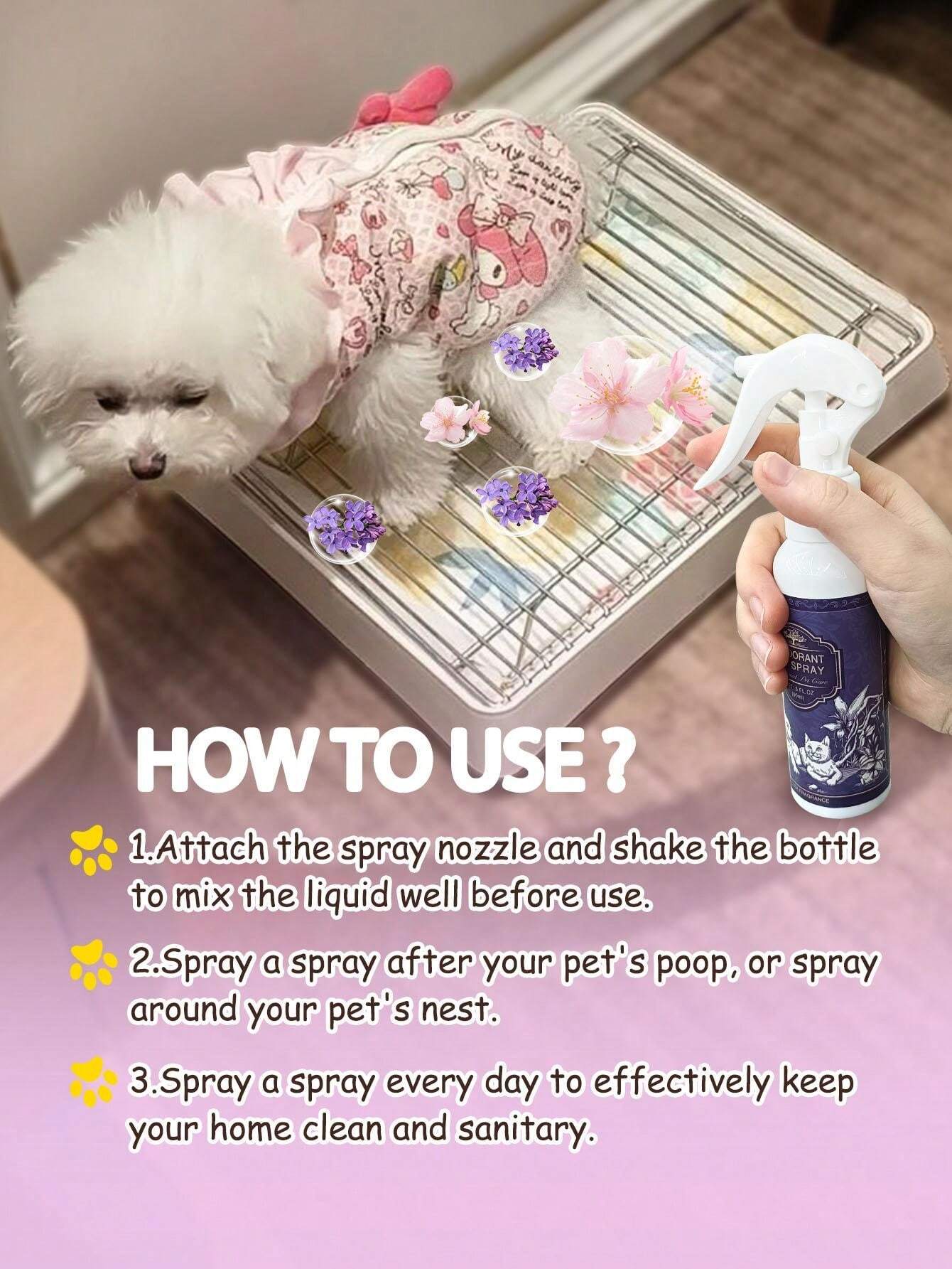 petstoral Spray desodorante para perros con aroma a sakura y lavanda ...