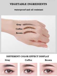 Zeesea 3D Smart Eyebrow Pencil Double Head Waterproof Sweatproof Long Lasting No Colour Removal Extremely Fine Tip Wild Eyebrow Beginner Female