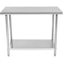 Mesa Isla Trabajo Acero Inoxidable Pasteur 110x60x90 - Plateado - Ver 2