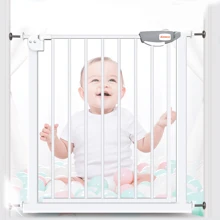 UBRAVOO Babygitter Für Türen Und Treppen, Höhe 100cm, Sicherheits-Haustiergitter, Spannungstyp, Automatische Schließung, Hohe Ausführung, Dreifache Verriegelung, Offen - White - View 4