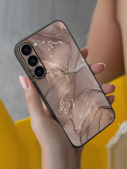 肉色大理石圖案TPU手機殼，適用於蘋果三星Galaxy S24 ULTRA S24 PLUS 20 21 22 23 24 5G國際版