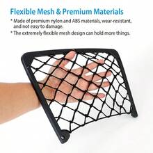 Skushops 3Pcs Mesh Pockets Seat Side Back Wallet Phone Storage Net Bag Framed Stretch Car Bus Organizer Holder For Auto RV SUV - Nhiều màu - Xem 4