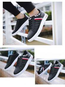 Tenis Para Hombre Zapatos de correr deportivos de malla transpirable y moda masculina para viajes casuales,alpargatas hombre.Breathable Mesh Fashion Sneakers,Patch Lightweight Mens Running Shoes,Customised Fashion Shoes for College Students,Suitable for Street,Party and Lolita Style,New Fashion Mesh Men's Shoes,Fashionable and Ultra-Lightweight Walking Shoes,Suitable for Holiday and Travelling Wear - Negro - Ver 5