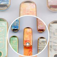 Convient pour l'étui de clé de voiture avec ensemble de porte-clés - Bleu azur - Voir 9