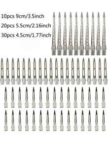 60个/30个/20个/10个装美发造型夹，适用于化妆师和发型师，鳄鱼齿分区夹，金属美发夹，金色头饰爪夹，发夹，发卡，学习用品，美发配件，女士发饰 - 夾子 - 查看 2