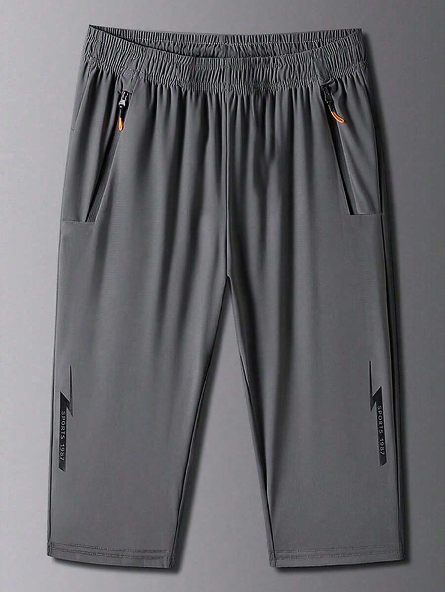 Schnelltrocknende und atmungsaktive Herren Gerade Caprihose im Boyfriend-Stil, Badeshorts