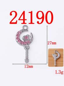Hermosos accesorios de joyería de aleación con pedrería, para hacer tus propios aretes, collares y pulseras de cristal - Accesorios de diamantes de la serie Beautiful Girl - Ver 3