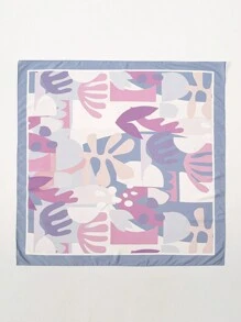1pc Simple Printed 90*90cm Bandana For Women, Versatile Scarf/Belt/Bag Accessory, Fashionable Headscarf Bandana,Hair Band,Head Band Ideal For Dressing Up Your Look - Multicolor - View 3