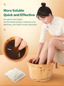 Cofoe 30 件装足浴袋足浴包草药足浴袋中医理疗 SPA - 綠色 - 查看 6