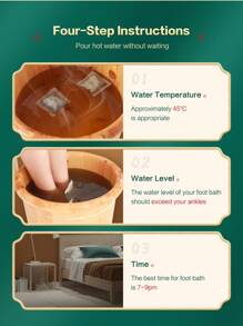 Cofoe 30 件装足浴袋足浴包草药足浴袋中医理疗 SPA - 綠色 - 查看 10