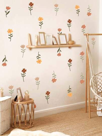 1 套彩色雏菊花家居墙面装饰贴纸、贴纸、墙贴花、乙烯基贴花，用于家居装饰、春季装饰品让您的家焕然一新、拉玛装饰贴纸