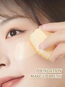 Amortals 女士高密度粉底化妆刷 - 米色 - 查看 2