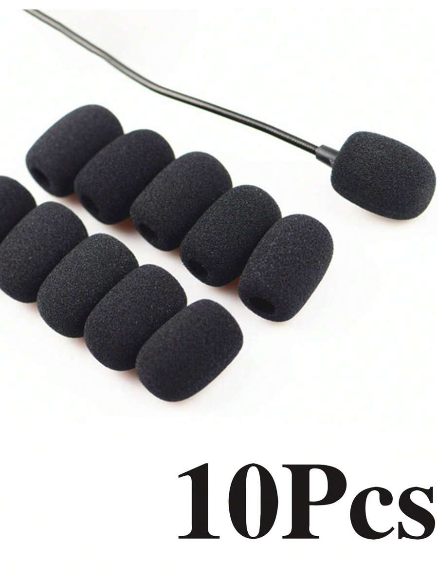 10 piezas de cubierta de esponja para altavoces y micrófonos, cubierta para micrófono y auricular, capa de polvo lavable, esponja pequeña para auriculares