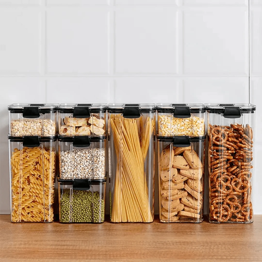 Kit 8 Potes Acrílico Herméticos