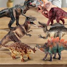 1-76 piezas Conjunto de juguetes de dinosaurios jurásicos, figuras realistas de dinosaurios de plástico blando como Triceratops, T-Rex, Pteranodon y otros, regalos educativos para fiesta de cumpleaños - Multicolor - Ver 13