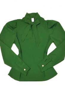 Women Blouses - Army Green - View 1