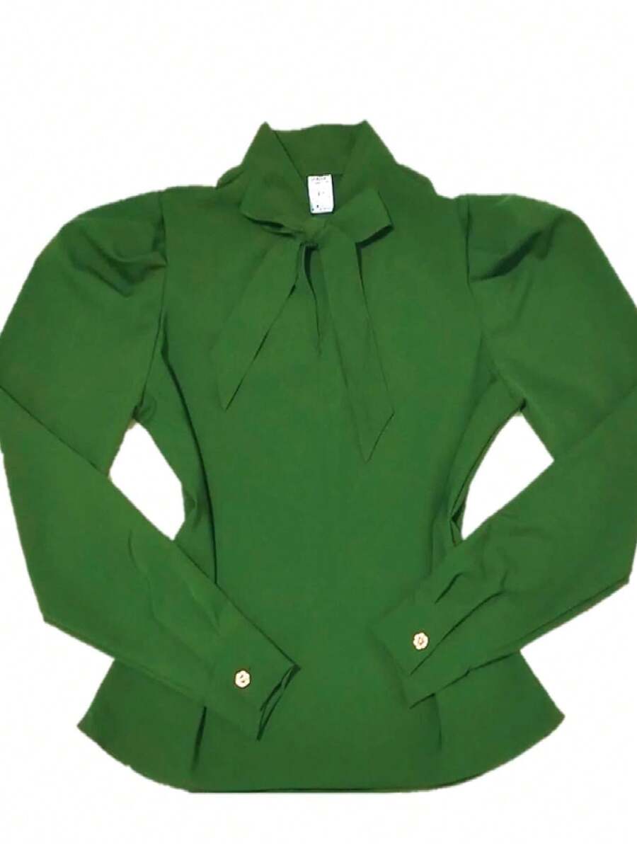 Women Blouses - Army Green - View 1