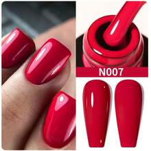 XEIJAYI 1pc 7.3ml Red Gel Nail Polish, French Nail Polish, Soak Off UV Light Cure Gel Polish, Art Design Manicure Salon DIY Salon Gel - 紅色 - 查看 1