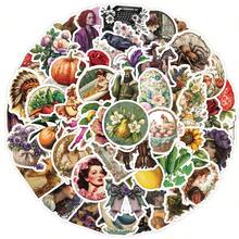 50入組女孩新鮮花草草莓防水DIY創意塗鴉貼紙，適用於吉他、滑板、水瓶、帽、雪板、筆記本電腦、手機殼、冰箱門、行李箱塗鴉 - 彩色 - 查看 8