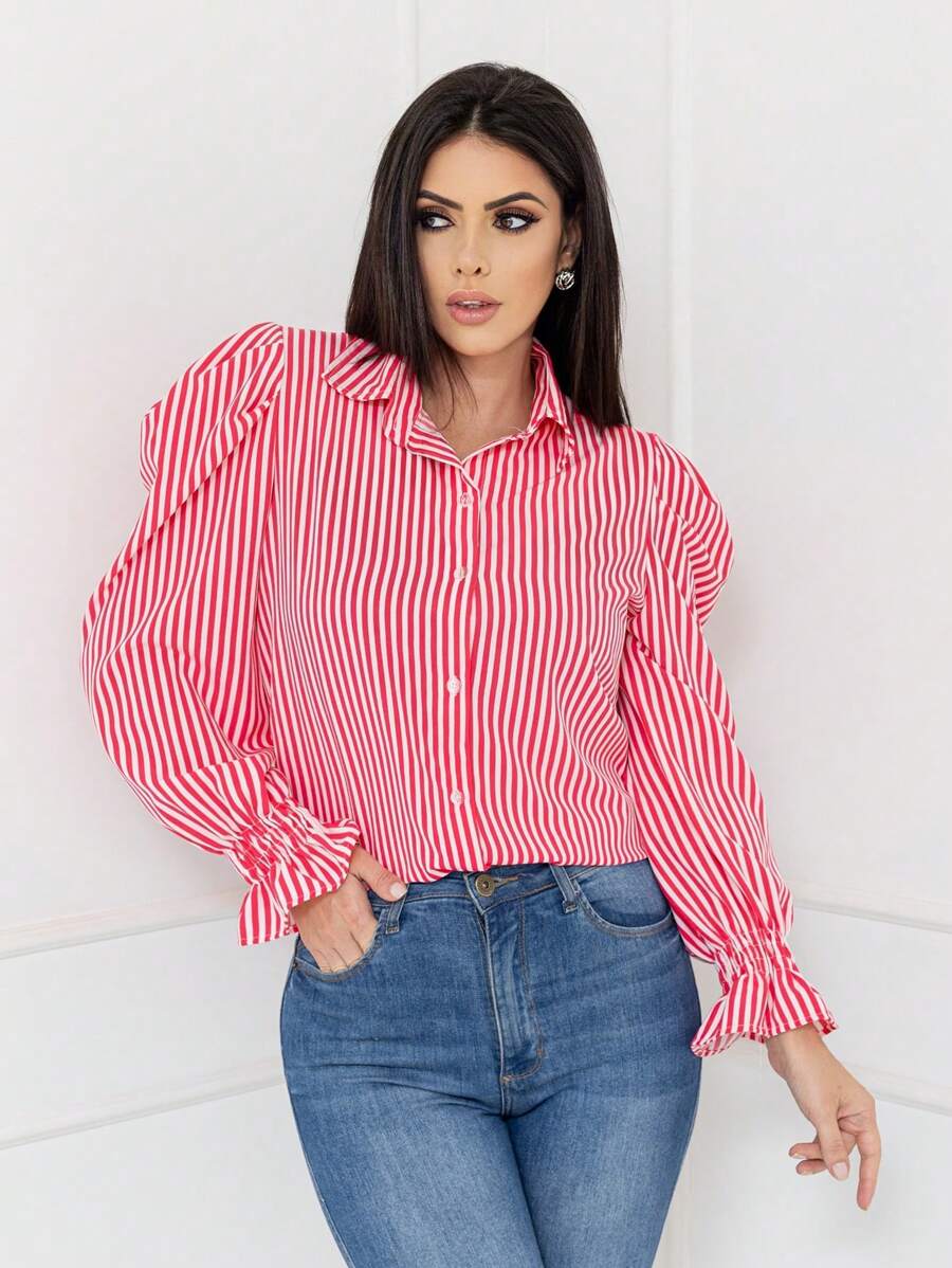 Women Blouses - Màu Hồng Tươi - Xem 1
