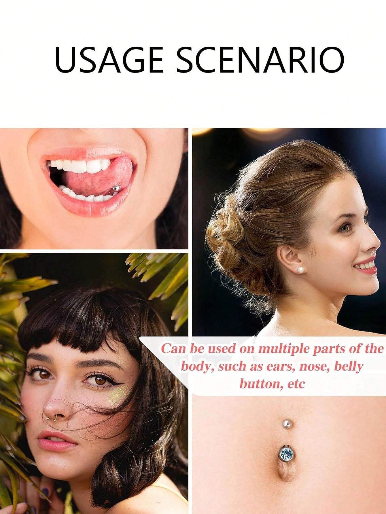 Piercing Set 11-teilig - Chirurgenstahl Mit Retainern Und Handschuhen