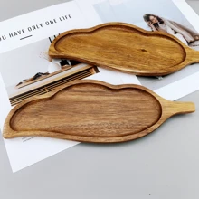 1 件木制装饰托盘烛台 - 木制长窄托盘家居装饰小型乡村中心托盘适用于咖啡桌餐厅厨房，桌面装饰最佳礼物生日盘子厨房配件厨房装饰托盘水果托盘托盘装饰