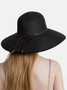 1pc Women's Sun Hat Straw Hat For Beach Vacation In Spring/summer