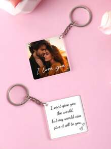 1 szt. Spersonalizowany akrylowy brelok do kluczy, prezent pamiątkowy na rocznicę, 5 * 5 cm, kwadratowy brelok z personalizowanym tekstem i zdjęciem, odpowiedni dla par, przyjaciół, rodziny, prezent, artykuły szkolne, powrót do szkoły, do biura, do szkoły, do klasy, na prezenty dla nauczycieli, na uniwersytet, dla kolegów, do akademika, dla nauczyciela, dla chłopców i dziewcząt, dla nastolatków, uczniów szkół średnich, uczniów szkół średnich, uczniów szkół średnich, studentów, studentów uniwersytetu, pierwszoroczniaków, studentów drugiego roku, młodszych klas, delikatnego romansu, utylitarnego szyku - Wielokolorowe - Zobacz 8