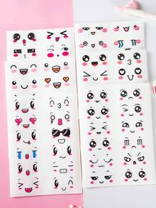 10 Cái/gói Hình Dán Tự Dính Biểu Hiện Cô Gái Dễ Thương, Hình Dán Hoạt Hình Graffiti Ngộ nghĩnh Cho Chai Nước, Hành Lý, Sổ Tay Trang Trí - Nhiều màu - Xem 3