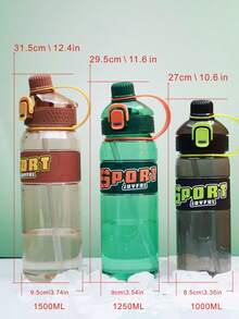 1入組大容量茶水杯，帶吸管的運動水杯，男女健身用水杯，戶外便攜式運動水杯，冰茶飲用水杯 - 彩色 - 查看 5