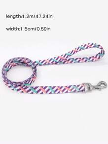 1 Dây Xích Thú Cưng Bện Nhiều Màu In Hình Hoạt Hình Để Đi Bộ Ngoài Trời, Thích Hợp Cho Chó Nhỏ Và Vừa - Nhiều màu - Xem 4