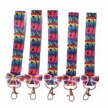 5pcs Cheerleader Keychain With Bowknot & Ribbon, Cheerleading Gift - Multicolor - View 34