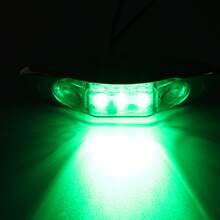 10pcs 12V-24V 4 LED Side Marker Indicator Lights Lamp Waterproof Chrome Bezel Marker Light Tail Lamp For Auto Car Bus Truck Lorry - Green - View 4
