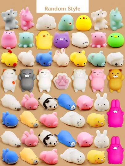 圣诞节装饰 1/6/12 件 Mochi Squishies Kawaii Anima 柔软玩具，用于抗压球挤压派对礼物缓解压力玩具，适合生日
