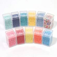 1000pcs 2mm  Japanese Glass Seed Beads Tiny Beads With Organizer Box For Jewelry Making DIY Bracelet Necklace Other Decors Beading Craft Supplies Accessories