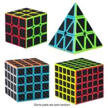 1 pieza Cubo Mágico 3x3 4x4 5x5 Pirámide de Fibra de Carbono para Entrenamiento de Lógica y Pensamiento, Juguete - Multicolor - Ver 1