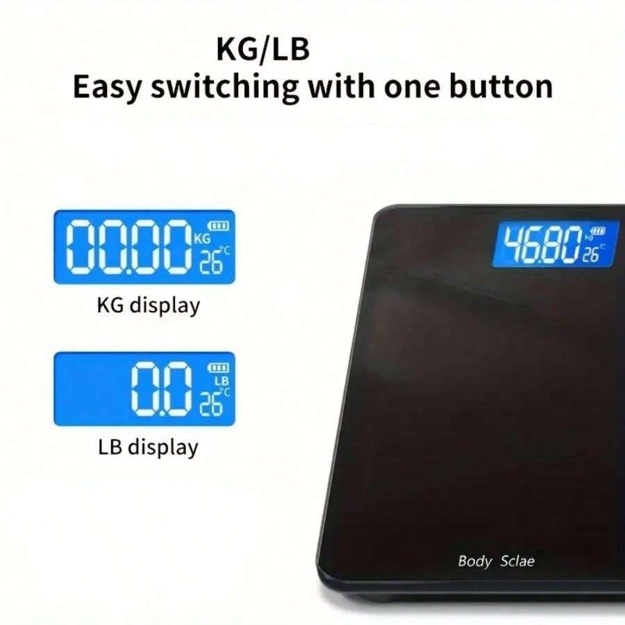 1pc Digital Bathroom Scale, Body Weight Scales, 400 Lbs Ultra Slim Most