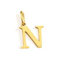 1pc Simple Fashion Golden 26 Alphabet Letters Pendant, DIY Bracelet/Necklace Pendant, Creative DIY Jewelry Making Accessories
