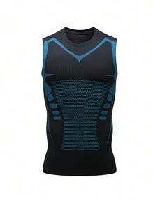 3入組男士運動壓縮背心，籃球運動貼身背心，美式訓練底層快干彈性透氣無袖衫