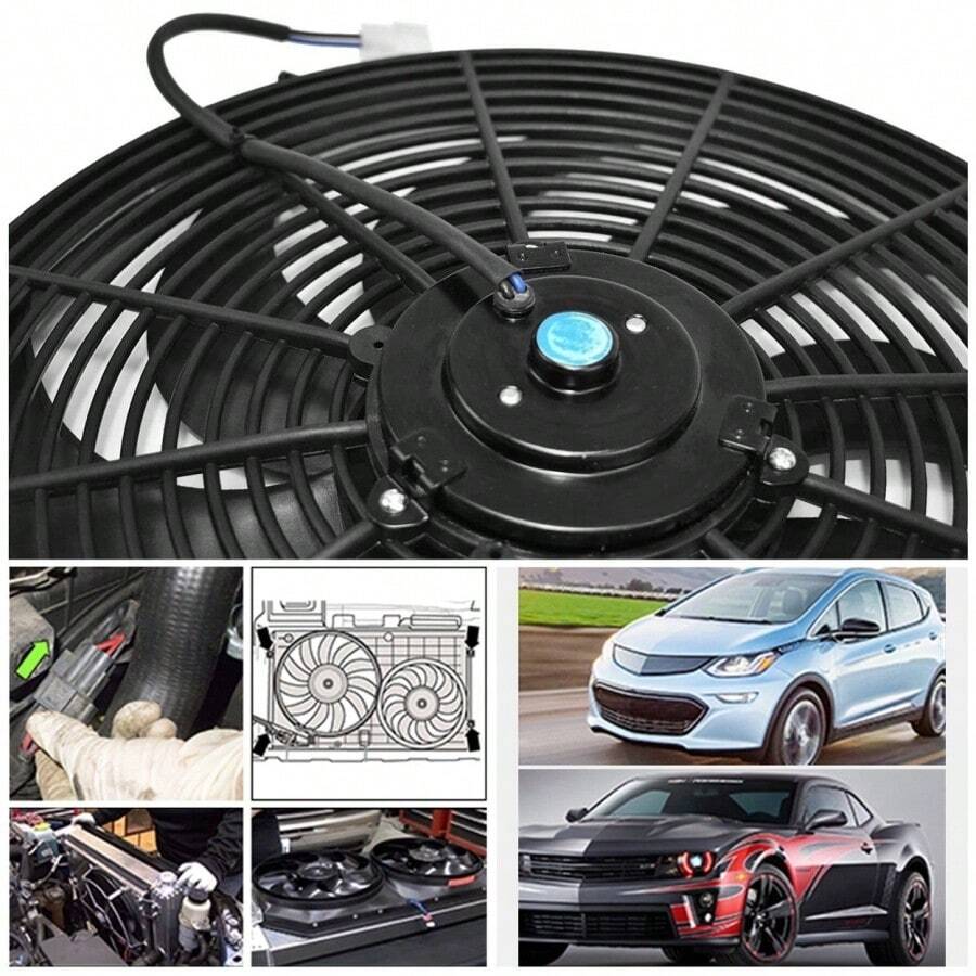 16 Inch Electric Radiator Cooling Fan 12V 120W 10 Blades Car